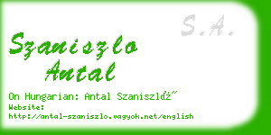 szaniszlo antal business card